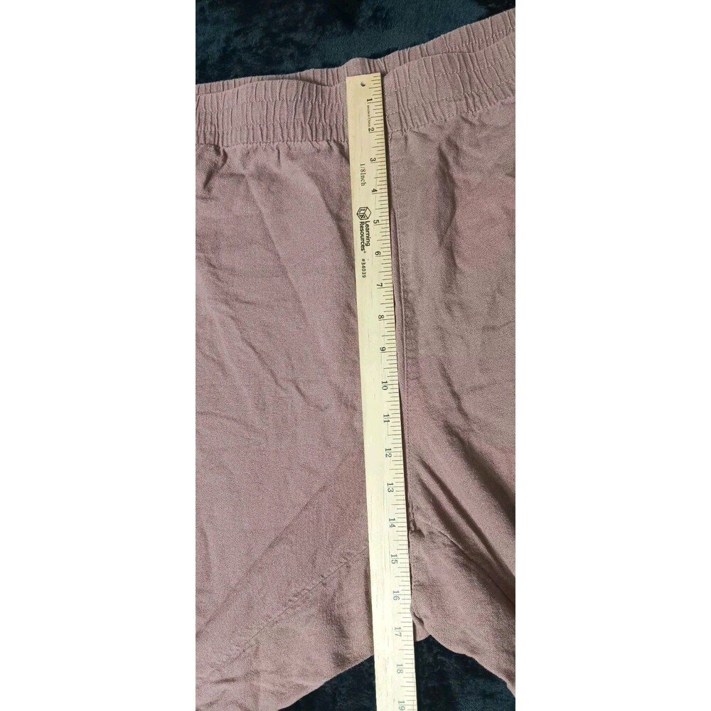 Old Navy Linen Blend High Rise Straight Comfort Waistband Pants 3X Brown Coastal - Picture 8 of 10